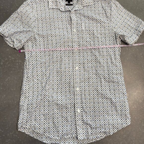 Armani Exchange Geometric Print Short Sleeve Shirt – Size Medium (Slim Fit) - Picture 10 of 11